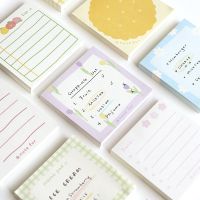 100Sheets Tulip Note Paper Simple Style Plaid Message Memo Pad Notepad Office Leave Message Kawaii Stationery Office Supplies