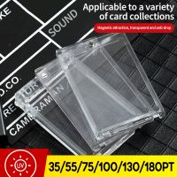 35-180PT TCG Card Acrylic Transparent Collection Sleeves Frames Magnetic Display Holders Storage Box for Yugioh Pokemon Cards