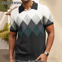 EERSHENSHI เสื้อโปโลถักใหม่สำหรับ ของผู้ชายคือสะดวกสบายและระบายอากาศ