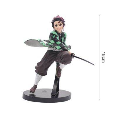 อะนิเมะ18ซม. Demon Slayer Kimetsu ไม่มี Yaiba รูป Kamado Tanjirou Action Figure Agatsuma Zenitsu Nezuko นักรบ Pvc ของเล่น