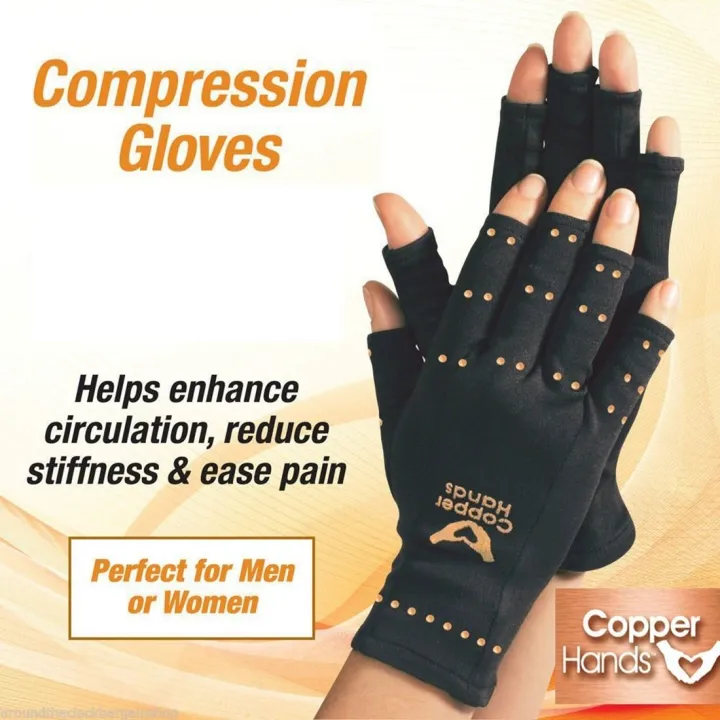 Copper Hands Arthritis Gloves Therapeutic Compression Men Woman