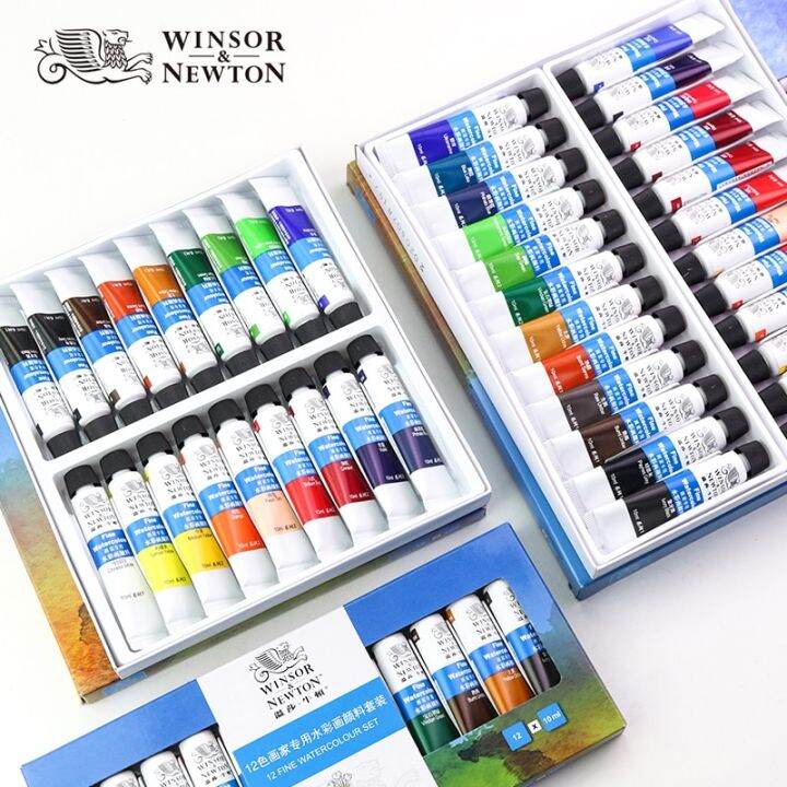 winsor-amp-newton-professional-watercolor-paint-pigment-12-18-24-36-colors-10ml-water-color-painting-pigment-for-artists-smooth-fine