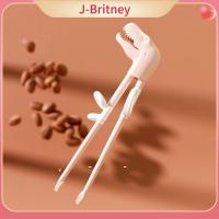 J-BRITNEY ใช้บนโต๊ะอาหารสำหรับเด็กหัดเดินใช้ซ้ำได้ตะเกียบสำหรับเด็กตะเกียบฝึกลายการ์ตูนไดโนเสาร์ไม่ลื่น