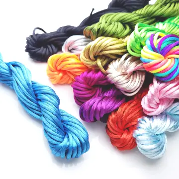 20M Braided Macrame Silk Chinese Knot Satin Nylon Cord Polyester Rope For  DIY Jewelry Necklace Making Beading Thread String 1mm - AliExpress