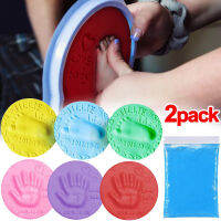 Xiu12packs เด็ก DIY มือและเท้าพิมพ์ของเล่น Soft Clay Hand Print Footprint Set Press Tool Kids Parent-Child Hand Print Souvenirc12-58