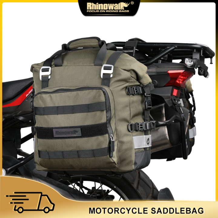 Rhinowalk Motorcycle SaddleBag 20L Universal Side Bag With Removable ...