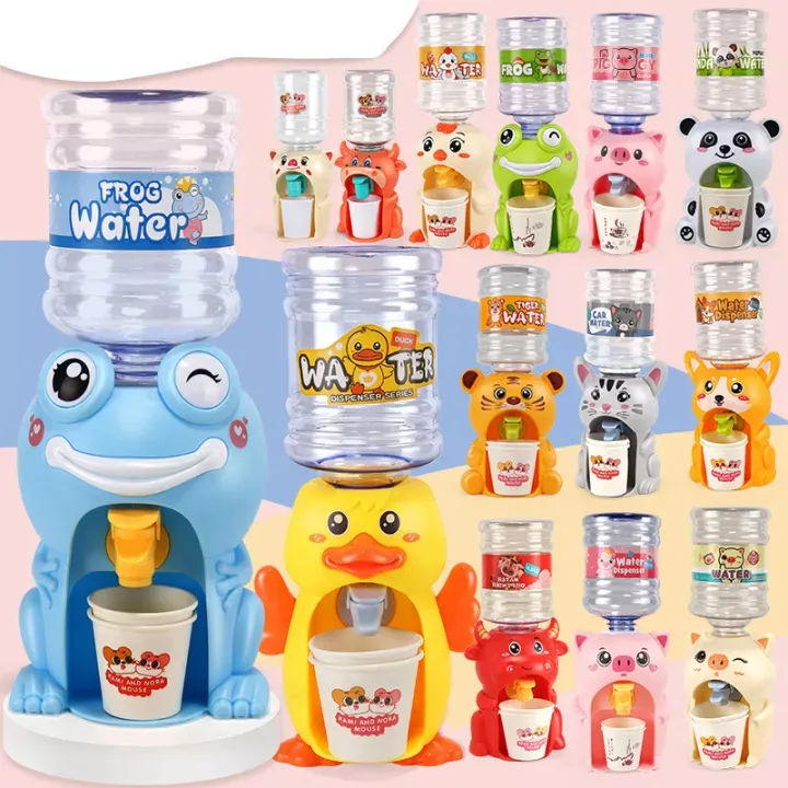 Pretend Play Mini Water Dispenser for Juice Milk cup Drinking Fountain  Simulation Kitchen Kids Toy / Children's holiday birthday Christmas gift