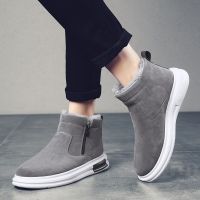 [Chaopu shoes] ฤดูหนาวผู้ชาย39; S รองเท้า Plus กำมะหยี่อบอุ่นสบายๆรองเท้า Slip On Tooling Boot ใหม่หนัง Booties สำหรับ Man รองเท้าข้อเท้าเชลซีรองเท้าผู้ชาย