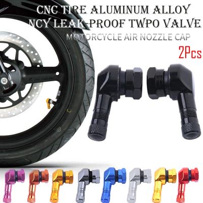 1/2pcs Motorcycle Rim 90 Degree Angle Aluminum Alloy Valve Tire Tubeless Valve Stems For Rim Wheel Parts CNC valve caps