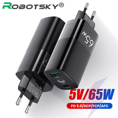65W GaN Charger PD USB Type C Fast Charger Quick Charge QC4.0 QC3.0แบบพกพาสำหรับ Pro Mate20