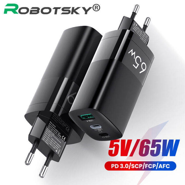 65w-gan-charger-pd-usb-type-c-fast-charger-quick-charge-qc4-0-qc3-0แบบพกพาสำหรับ-pro-mate20