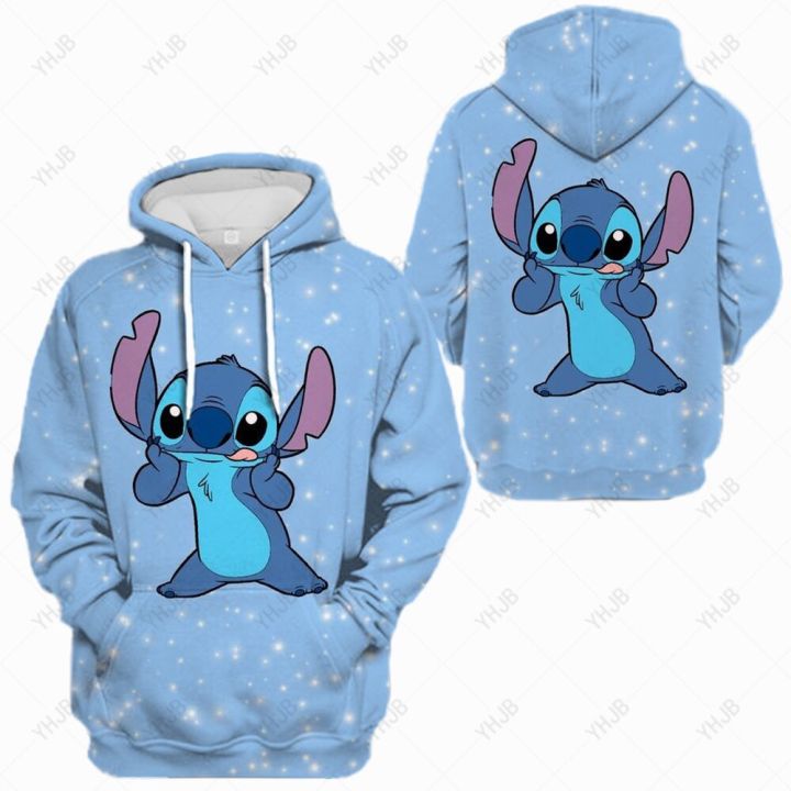 lilo-amp-stitch-เสื้อกันหนาวผู้หญิงเกาหลีขนาดใหญ่-hoodie-อะนิเมะ-kawaii-harajuku-คู่กับกระเป๋า-hooded-gothic-coat