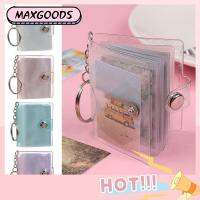 MAXG 1PC เครื่องเขียนใบเสร็จรับเงิน เครื่องประดับ พวงกุญแจ แบบพกพา Mini Photo Albums ที่ใส่รูปถ่าย 2 นิ้ว สำหรับการ์ดรูปถ่าย