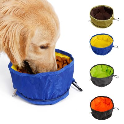 Big Volume Dog Drinking Container Foldable Dog Water Bowl Food Storage Bag Outdoor Hiking Travel Folding Pet Bowl 1100ML