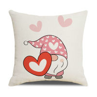 New Cartoon Printed Valentines Day Letters Cushion Cover Decorative Pillow Decor Home Throw Pillowcase for Sofa Home Decoration