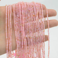 Natural Pink Opal Faceted Round Beads 2mm 3mm 4mm 5mm