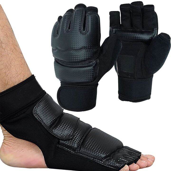 Taekwondo Spar Gear Karate S Knee Protector Set Shin Guard Boxing MMA