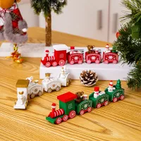 Christmas 4 Knots Train Ornament for Home Natal Navidad Xmas Decor New Year