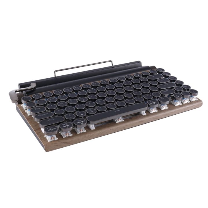 wireless-bluetooth-keyboard-usb-mechanical-punk-keycaps-retro-for-desktop-pc-laptop