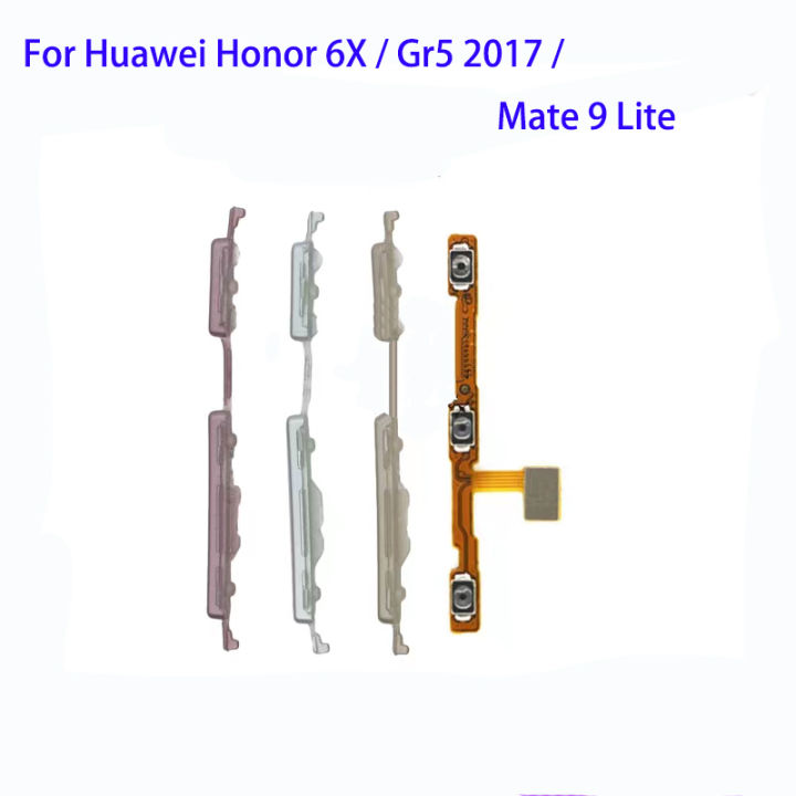 ปุ่มปรับระดับเสียงปุ่มเปิดปิดสายเคเบิ้ลยืดหยุ่นสำหรับ-huawei-honor-6x-gr5-2017-mate-9-lite-อะไหล่สายเคเบิล