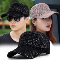 【Hot Sale】 Hat men and women spring summer mesh rhinestone baseball cap outdoor leisure breathable sun hat travel sunscreen