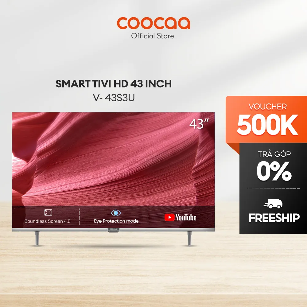 Smart Tv Full Hd Coocaa 43 Inch 43S3U- Tivi Giá Rẻ Chân Viền Kim Loại - Cc  Cast, Swaiot Home, Games, Dolby Audio, Youtube | Lazada.Vn