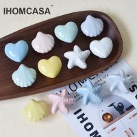 [HOT NNQJKYIYWHG 512] IHOMCASA เซรามิกลูกบิดหัวใจ Seastar เชลล์ห้องเด็กเฟอร์นิเจอร์ฮาร์ดแวร์คณะรัฐมนตรีจับครัวตู้เสื้อผ้าตู้หนังสือลิ้นชักดึง