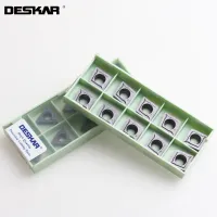 10PCS DESKAR CCMT060204 CCMT09T304 CCMT120408 DCMT11T308 SCMT09T308 TCMT110208 TCMT16T304 CNC เครื่องกลึงคาร์ไบด์แทรกเครื่องมือกลึง