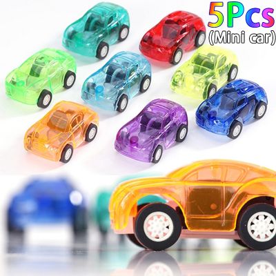1/5Pcs Mini Car Toy for Kids Creative Plastic Pull Back Truck Trolley Toys Cartoon Small Bus Vehicl Boys Girls Favor Party Gifts