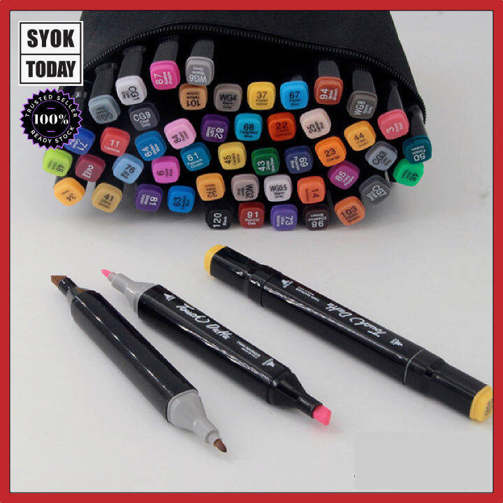 Doubleheaded oilbased marker highlighter set Touch art students