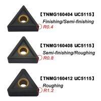 10PCS TNMG160404 TNMG160408 TNMG160412 UC5115 คาร์ไบด์แทรกเครื่องมือหมุนภายนอก TNMG เครื่องกลึง CNC เครื่องมือสำหรับเหล็กหล่อ