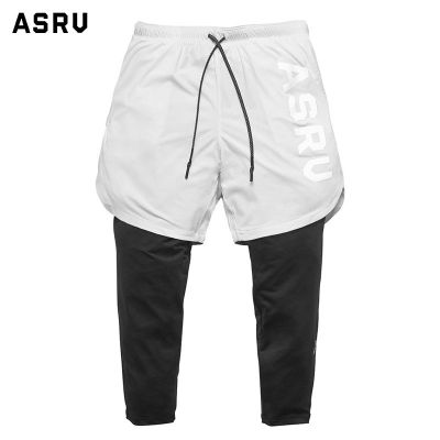 ASRV กางเกงออกกำลังกายผ้าตาข่ายแห้งเร็วสองชั้นระบายอากาศสำหรับผู้ชายกางเกงการฝึกซ้อมบาสเกตบอลวิ่งกลางแจ้ง