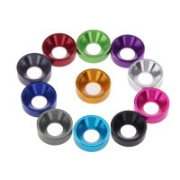 5pcs M4 large outer diameter 10mm aluminum alloy fisheye washers cone recessed hole washer countersunk screws gasket 3.5mm thick