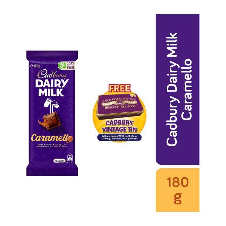 Cadbury Dairy Milk Chocolate Caramello Chocolate Block 180g Lazada Singapore 7412