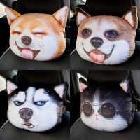 Cute Dog Cat Car Headrest Interesting Car Neck Pillow Safety Seat Belt Shoulder Cover Pad Men Women Girls Car Accessories