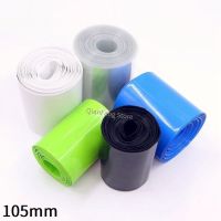 PVC Heat Shrink Tube 105mm Width Blue Multicolor Shrinkable Cable Sleeve Sheath Pack Cover for 18650 Lithium Battery Film Wrap Electrical Circuitry Pa