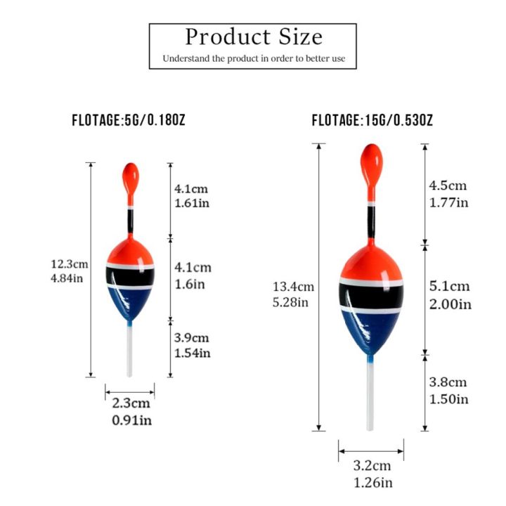 5ชิ้น2-x-5-28-1-6-x-4-8-ลื่นทุ่นแพตกปลาสำหรับ-crappie-bobber-การตกปลาคาร์พลื่นกล่องสุญญากาศไม้แพตกปลาประมงบ๊อบเบอร์