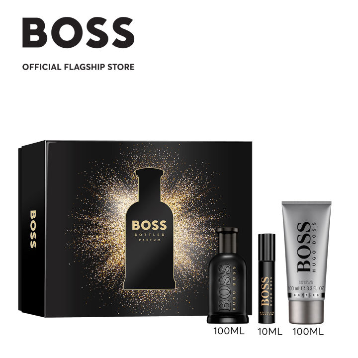 HUGO BOSS Fragrances BOSS Bottled Parfum for Men 3-pc Holiday Gift Set ...