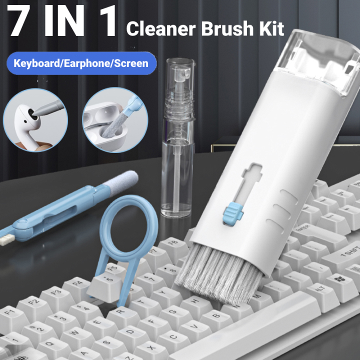 NicEseed 7 In 1 Multifunction Keyboard Cleaner Brush Kit Earphone Cleaning Pen Mobile Phone