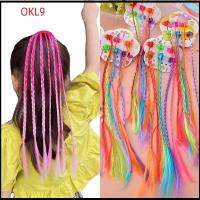 OKL9 สีสันสดใส ที่ต่อผม น่ารักน่ารักๆ อุปกรณ์เสริมผม เปียที่มีสีสัน เครื่องประดับศีรษะเด็ก ดีไอวาย คลิปหนีบผม เด็กเด็กผู้หญิงเด็ก