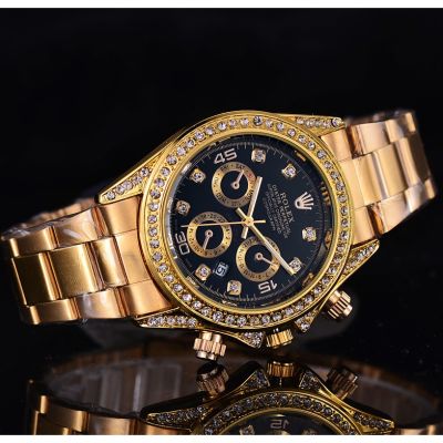 g2ydl2o Rolex Gypsophila นาฬิกาข้อมือควอตซ์แฟชั่น สายแสตนเลส สําหรับผู้ชายและผู้หญิง