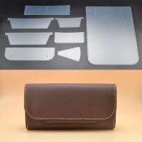 1 Set PVC Stencil Template Leather Craft Women Long Wallet Sewing Pattern FOR Handmade Leathercraft 19.2x9.2cm