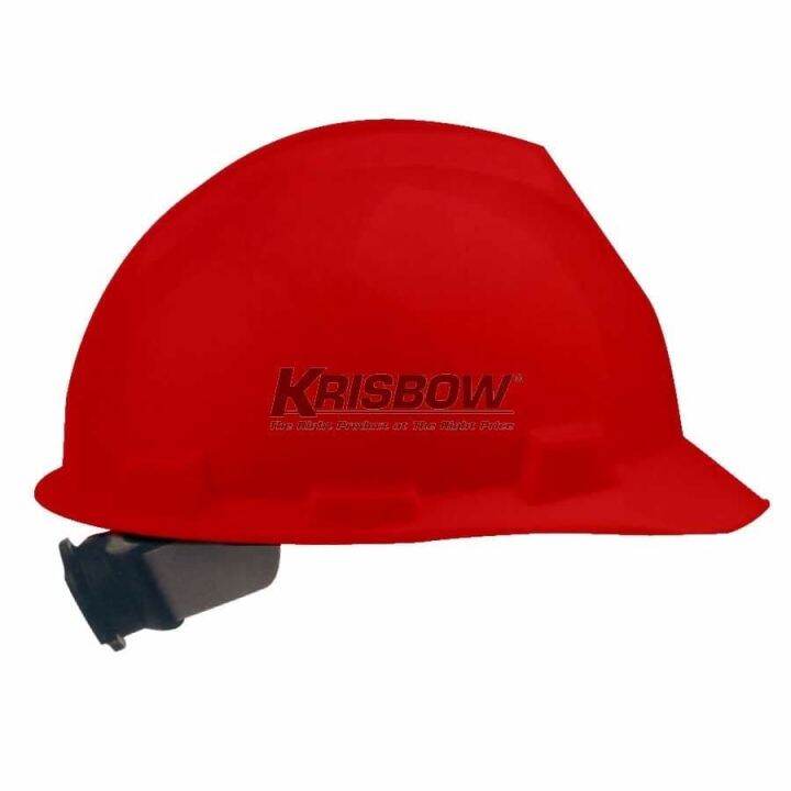HELM SAFETY MERAH KRISBOW/HELMET FRONT BRIM RED/HELM PROYEK KRISBOW