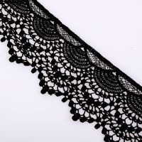 [HOT!] Cusack 2 Yards Black Lace Trim Ribbon for Costumes Home Textiles Trimmings Tape Sewing DIY Lace Fabric Polyester 8 CM 9 Ivory