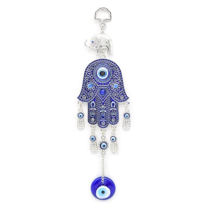 ตุรกี-blue-evil-eye-amulets-hand-wall-protection-แขวน-จี้-wind-chimes-garden-ตกแต่งบ้าน-ornament