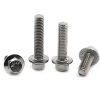 1-10pcs M5 M6 M8 M10 M12 A2-70 304 Stainless Steel GB5787 Hexagon Head with Serrated Flange Cap Screw Hex Washer Head Bolt