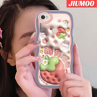 เคส JIUMOO สำหรับ Xiaomi Redmi Note 5A Prime Y1เคสลายการ์ตูน3D สตรอเบอร์รี่หลากสีน่ารักขอบลอนซิลิโคนที่สร้างสรรค์เคสโทรศัพท์แบบใสแบบนิ่มเคสโปร่งใสป้องกันการกระแทกเลนส์กล้องถ่ายรูป