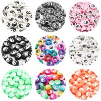 ▤☂✘ 20/50/100pcs Mixed Yin Yang Clay Spacer Beads Tai Chi Polymer Clay Beads For Jewelry Making Diy Bracelet Necklace Accessories