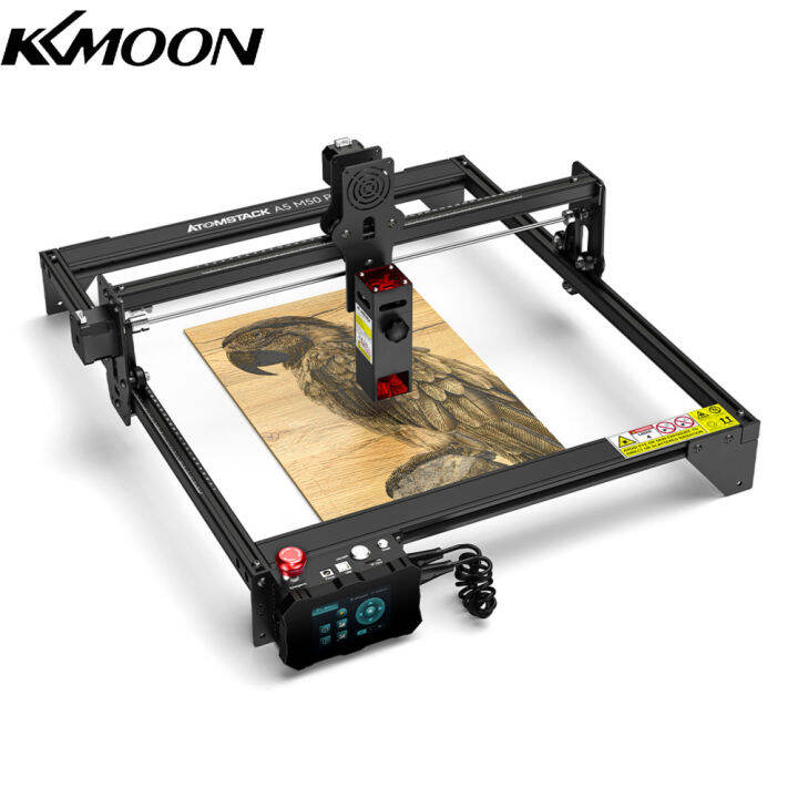 kkmoon-atomstack-m50-a5เดสก์ท็อปโปรเครื่องตัดแกะสลัก-diy-cnc-la-ser-ที่มีพื้นที่แกะสลัก410x400มม-เน้นคงที่แบบ-ultra-fine-la-ser-พร้อม-pelindung-mata-รองรับการแกะสลักแบบออฟไลน์อะลูมินัมอัลลอยโครงสร้าง