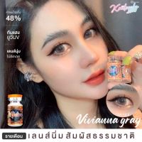 ✅คอนแทคเลนส์ สายตา✅?ขนาดบิ๊กอายโต?เลนส์กรองแสง UV? Montra Vivianna Tisha Gray  Brown  แถมตลับ รายเดือน Dia14.5MM